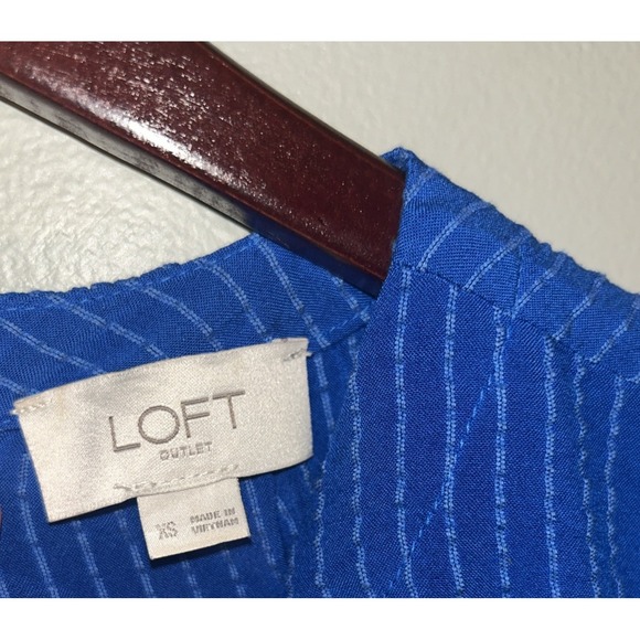 Loft Sleeveless Blouse Top Royal Blue XS Light And Airy - Picture 10 of 14